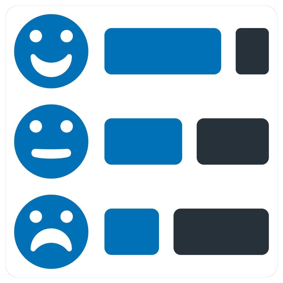 Customer Feedback icon in blue color vector