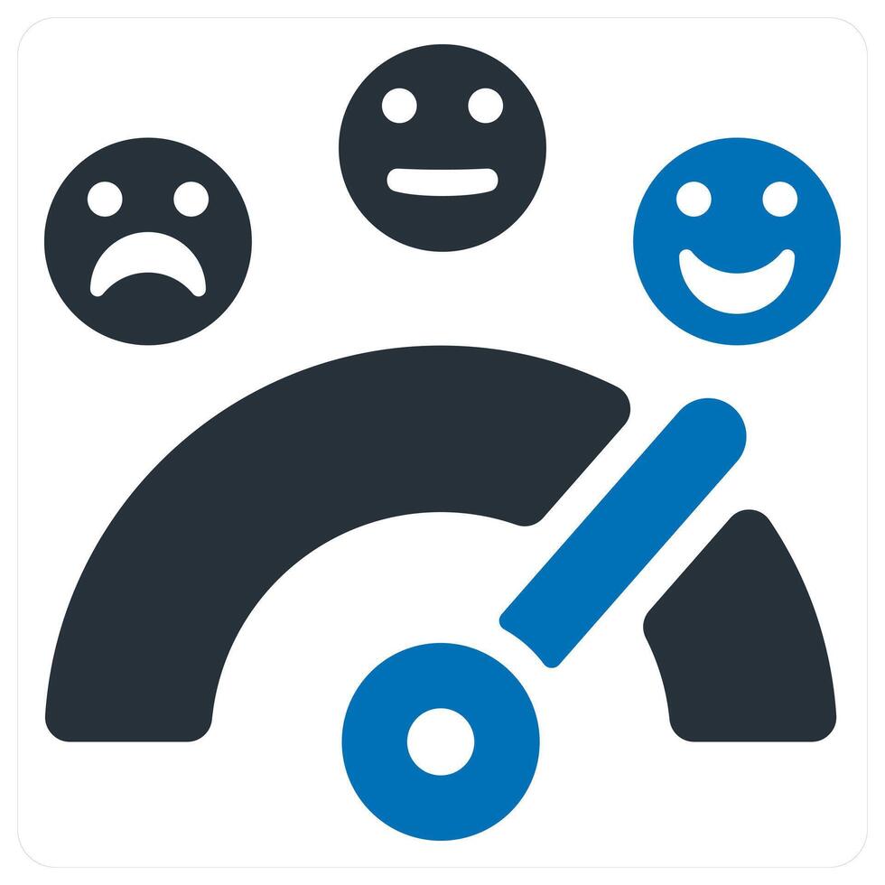 Customer Feedback icon concept in blue color vector