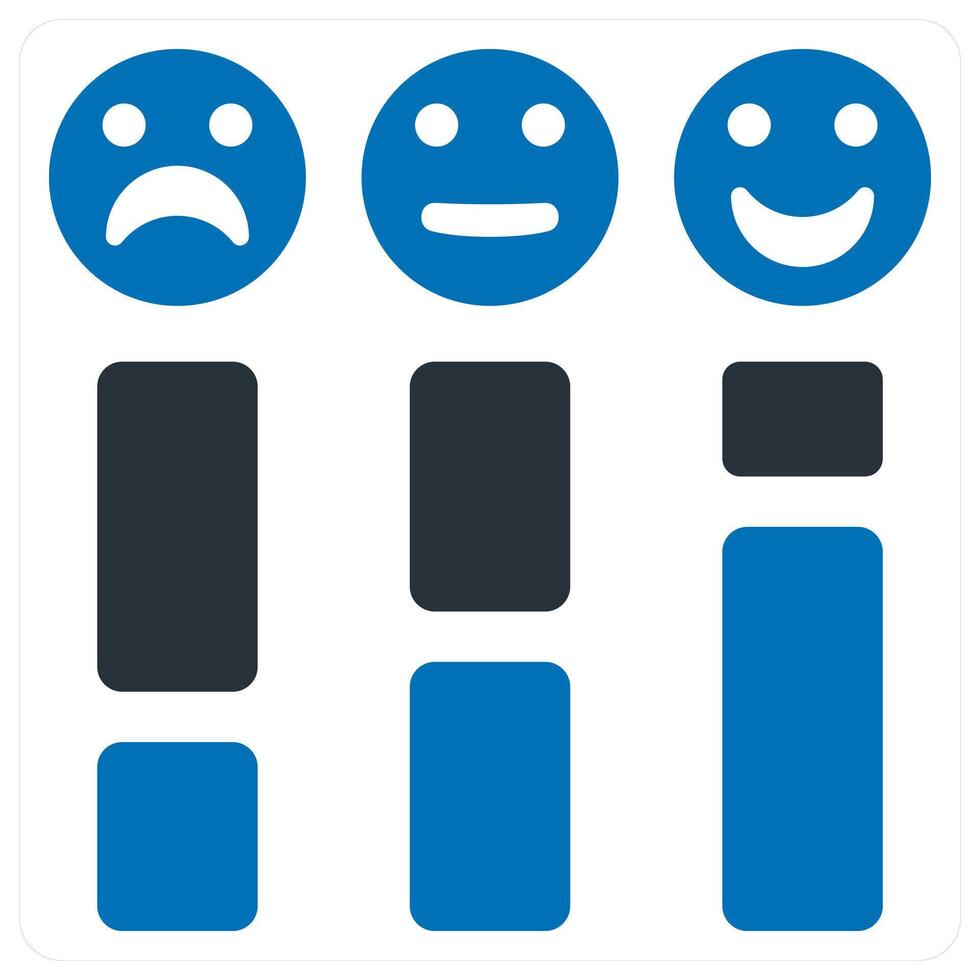 Rating and reviews icon concept in blue color vector