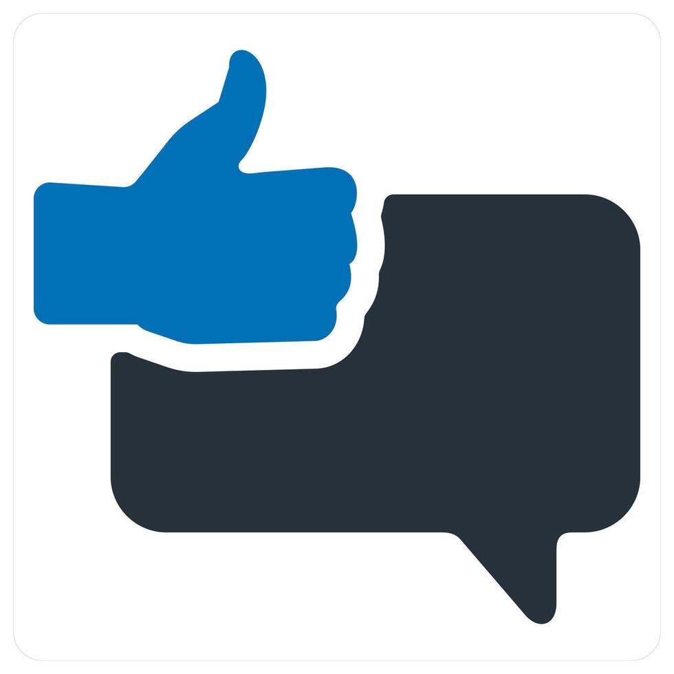 Best Feedback icon concept in blue color vector