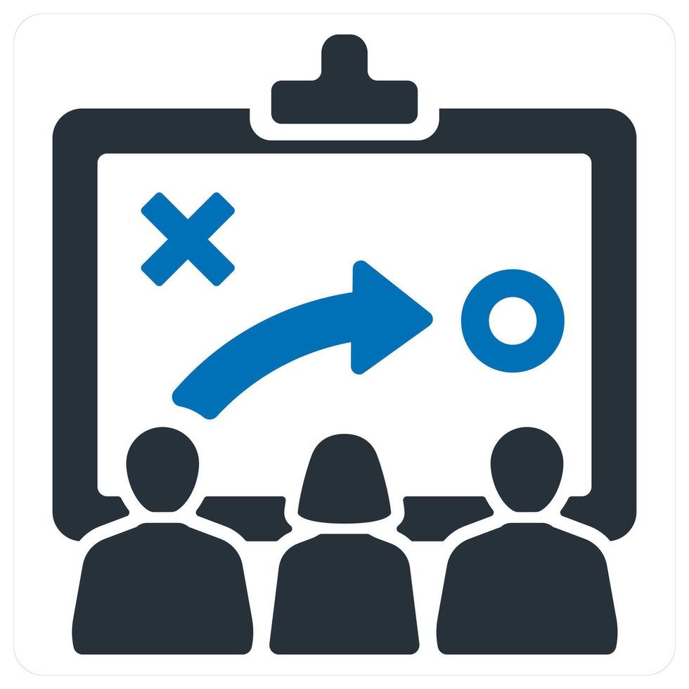 Strategy and planning concept in blue color vector