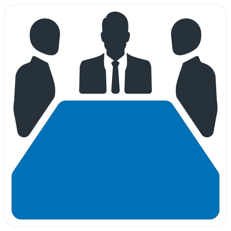 Conference icon concept in blue color vector