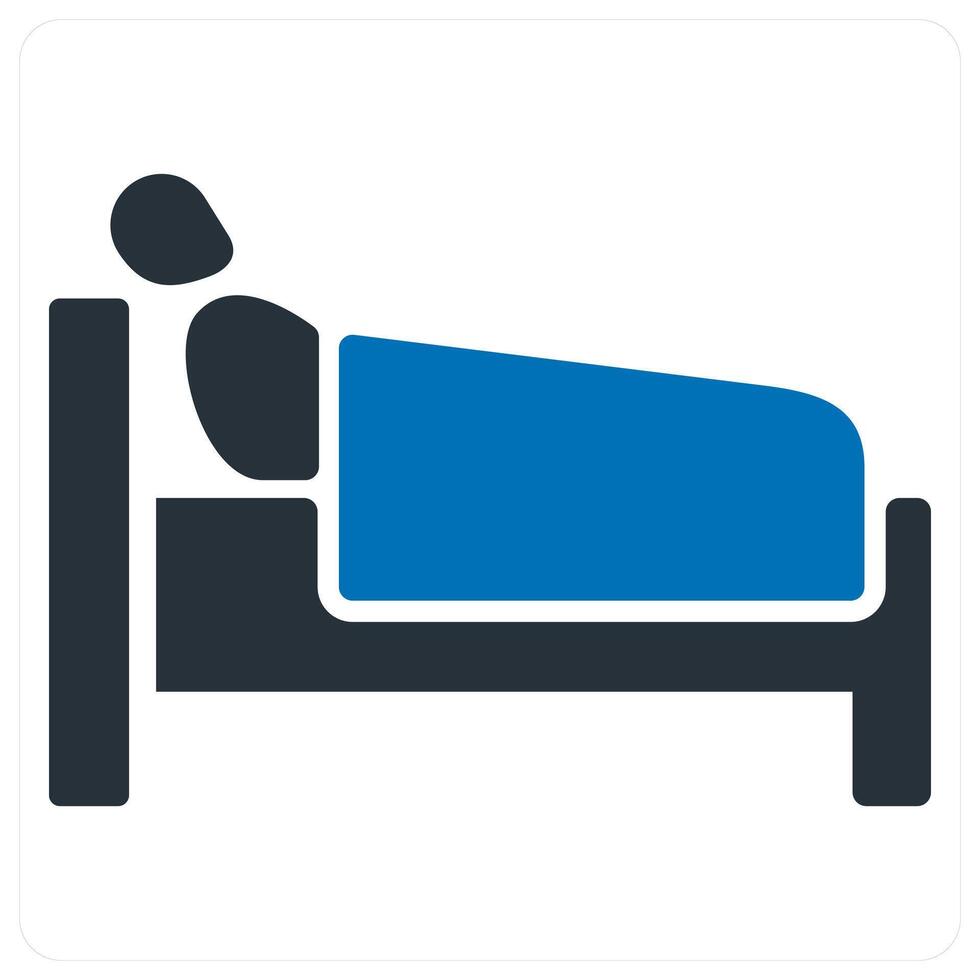 rest icon concept in blue color vector