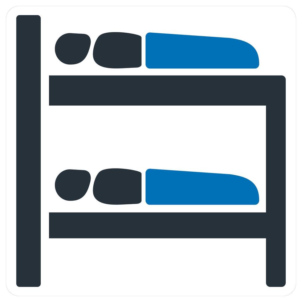 hostel icon concept in blue color vector