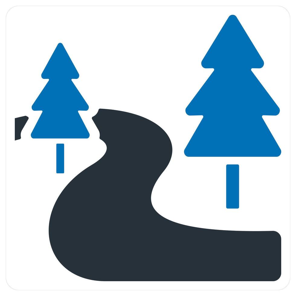 Route icon concept in blue color vector