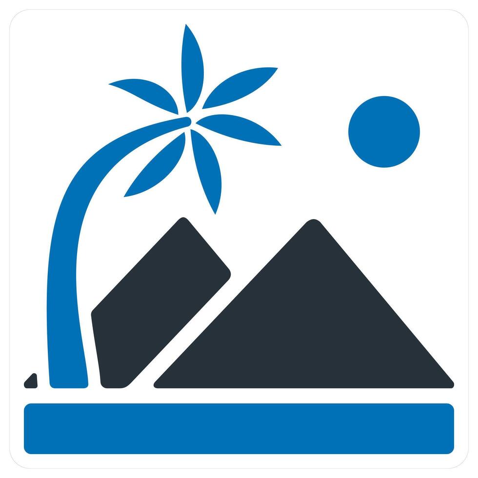 sea icon concept in blue color vector