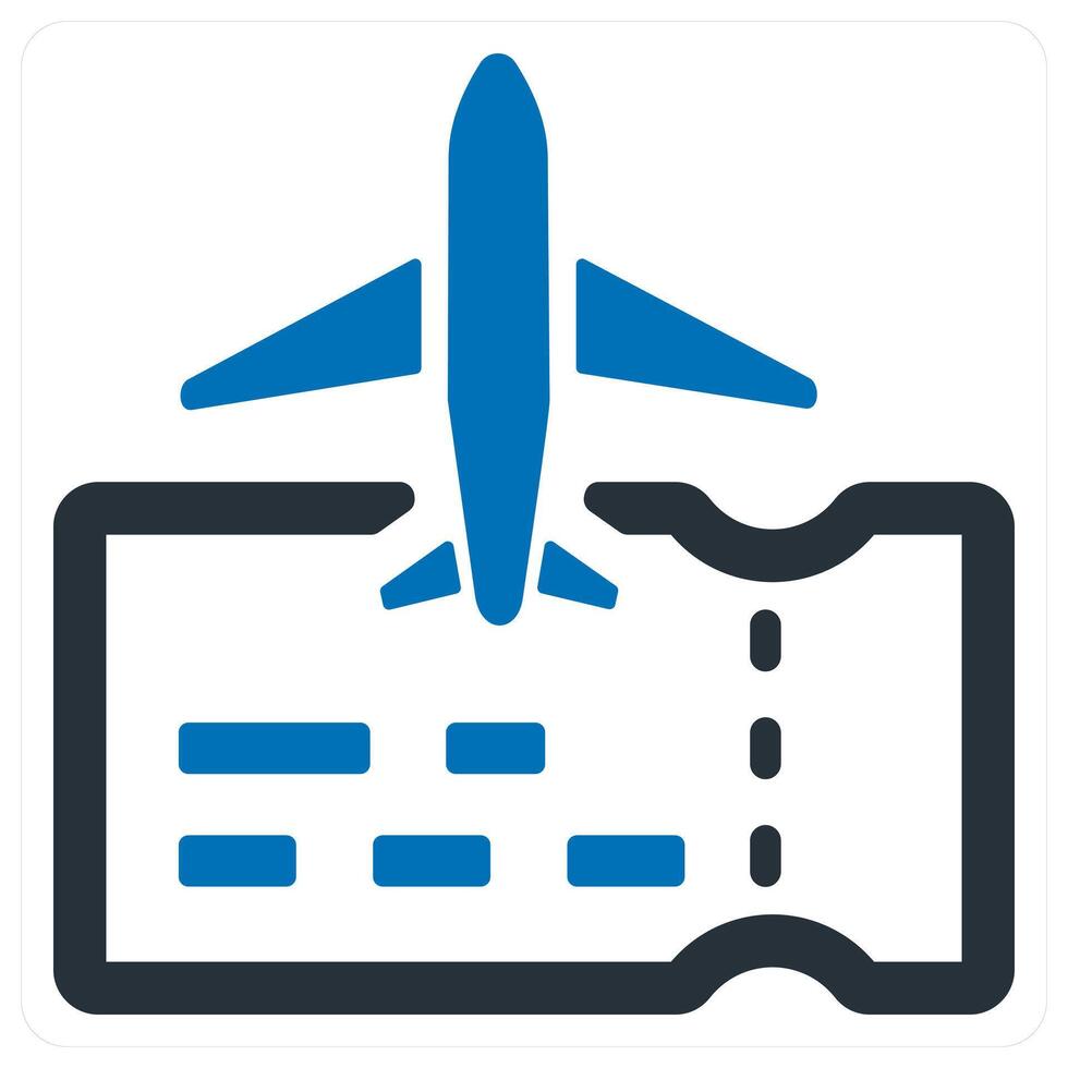 flight travel icon concept in blue color vector