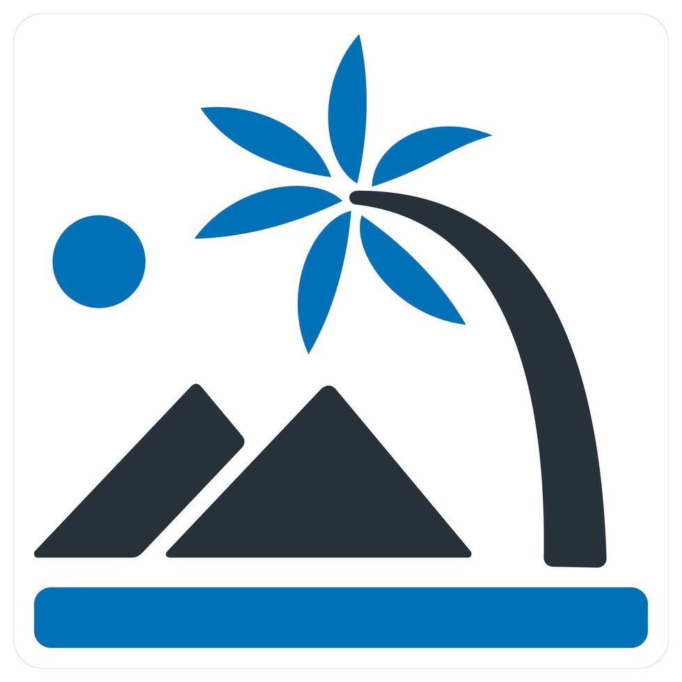Mountain icon concept in blue color vector