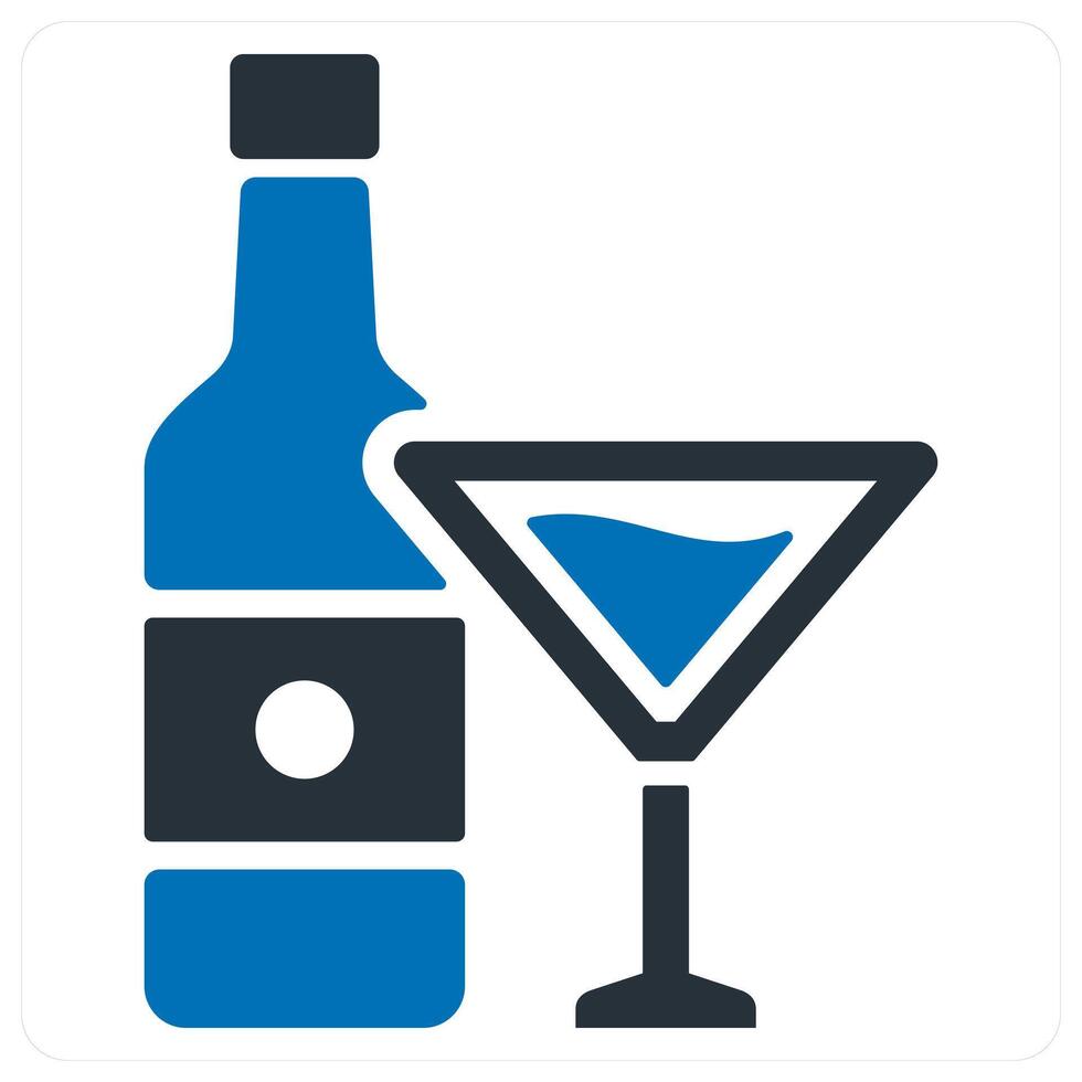 beverages and drinks icon concept in blue color vector