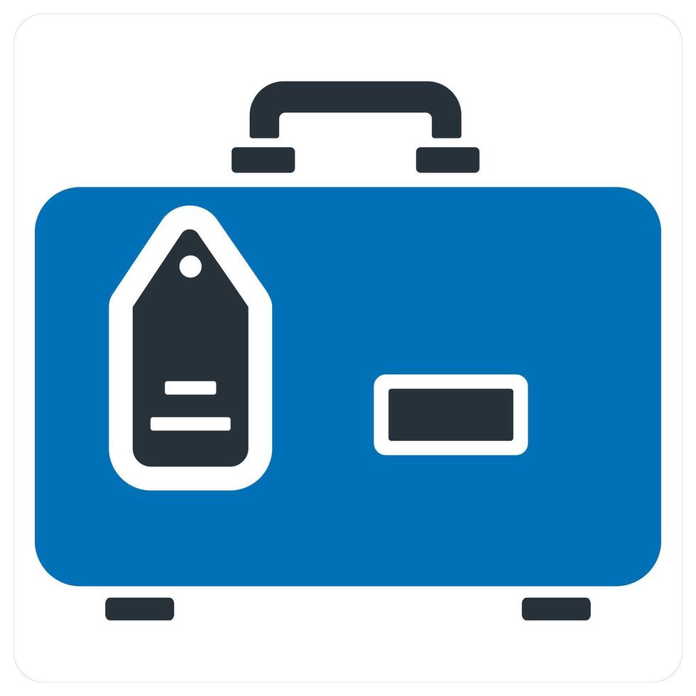 tourist bag icon concept in blue color vector