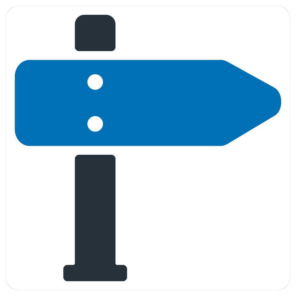 direction icon concept in blue color vector