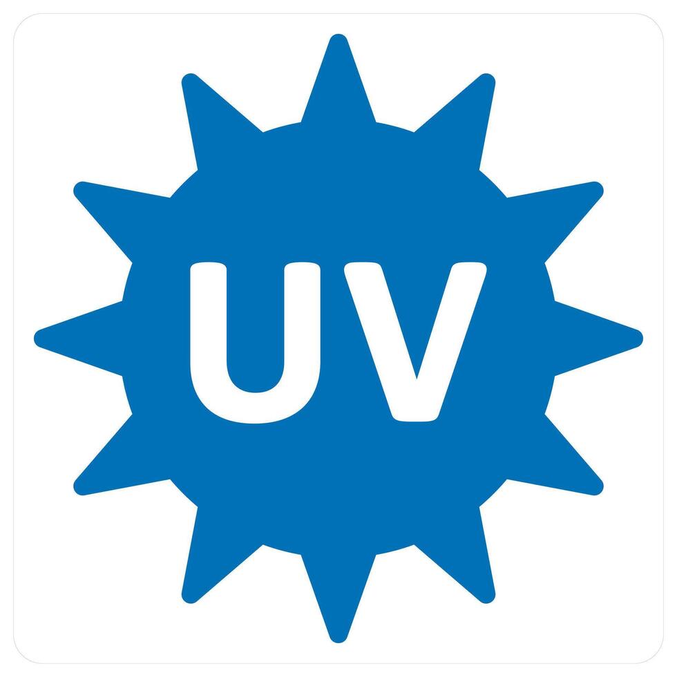 UV Rays and Ultraviolet radiation icon concept in blue color vector