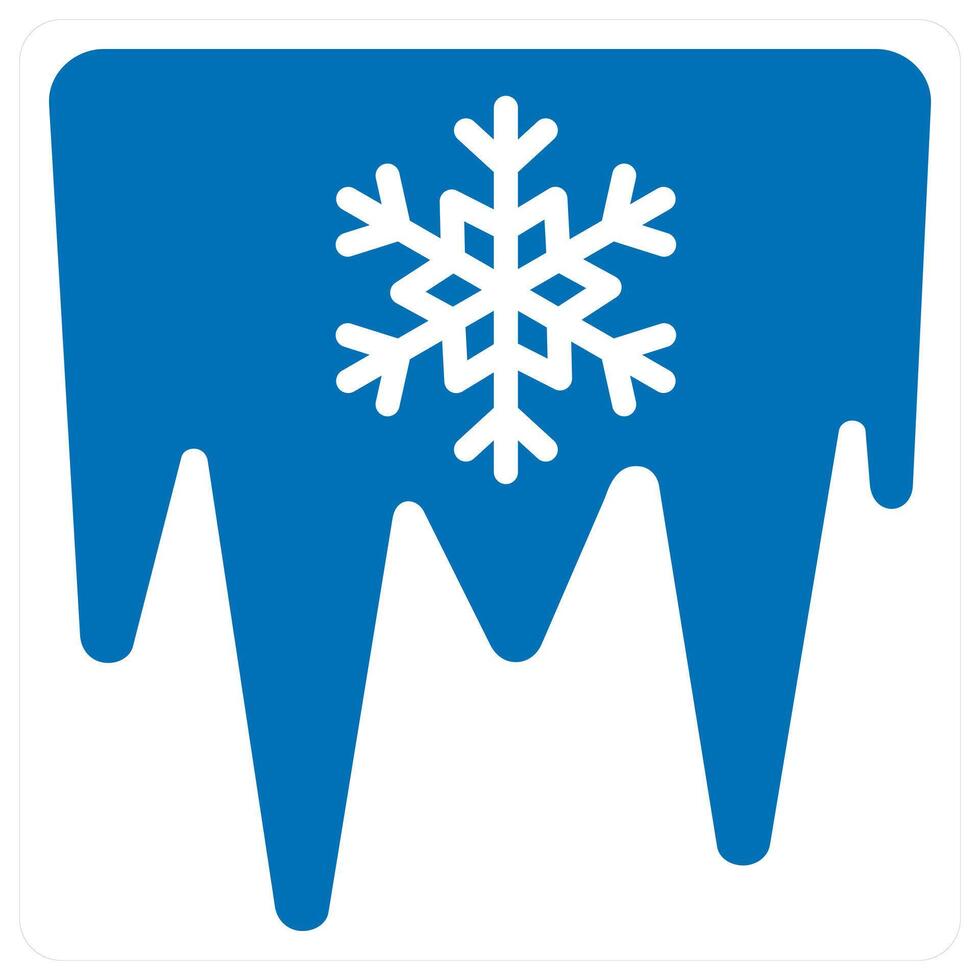 Cold Ice and snowball icon concept in blue color vector