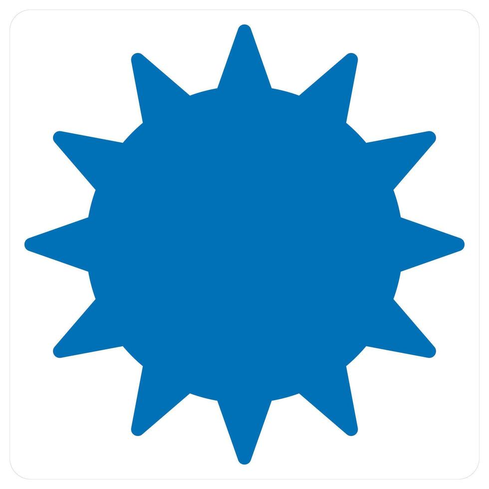 Sun and sunlight icon concept in blue color vector