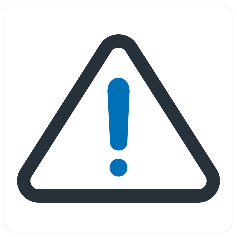 Warning and alert in blue color vector