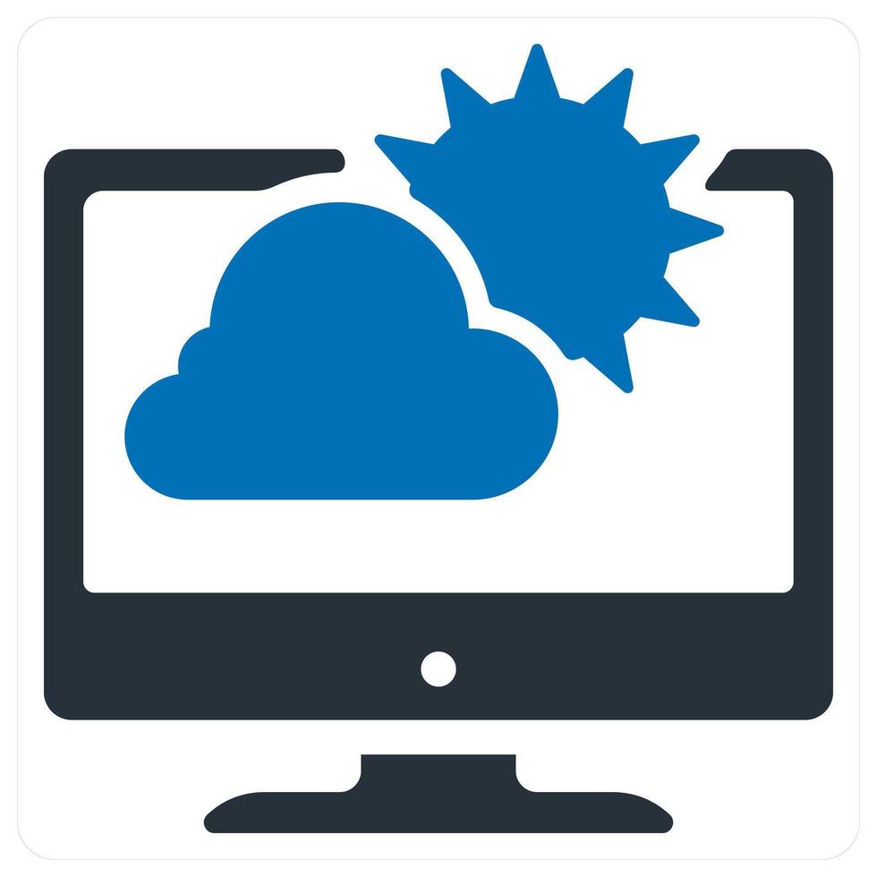 Prediction and forecast icon concept in blue color vector