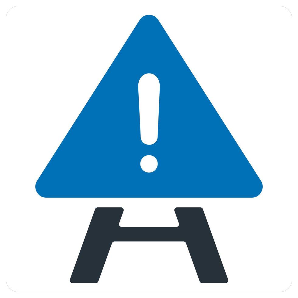 Alert Notice and warning icon concept in blue color vector