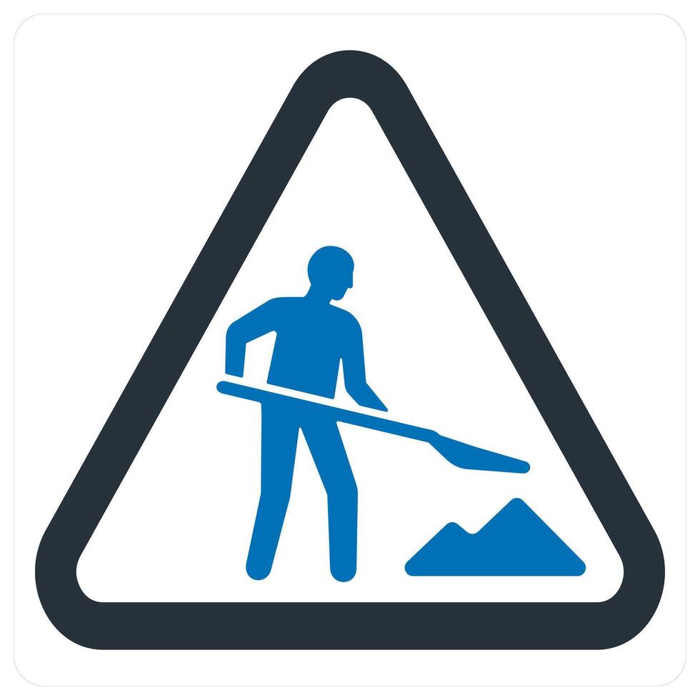 Under Maintenance and construction icon in blue color vector