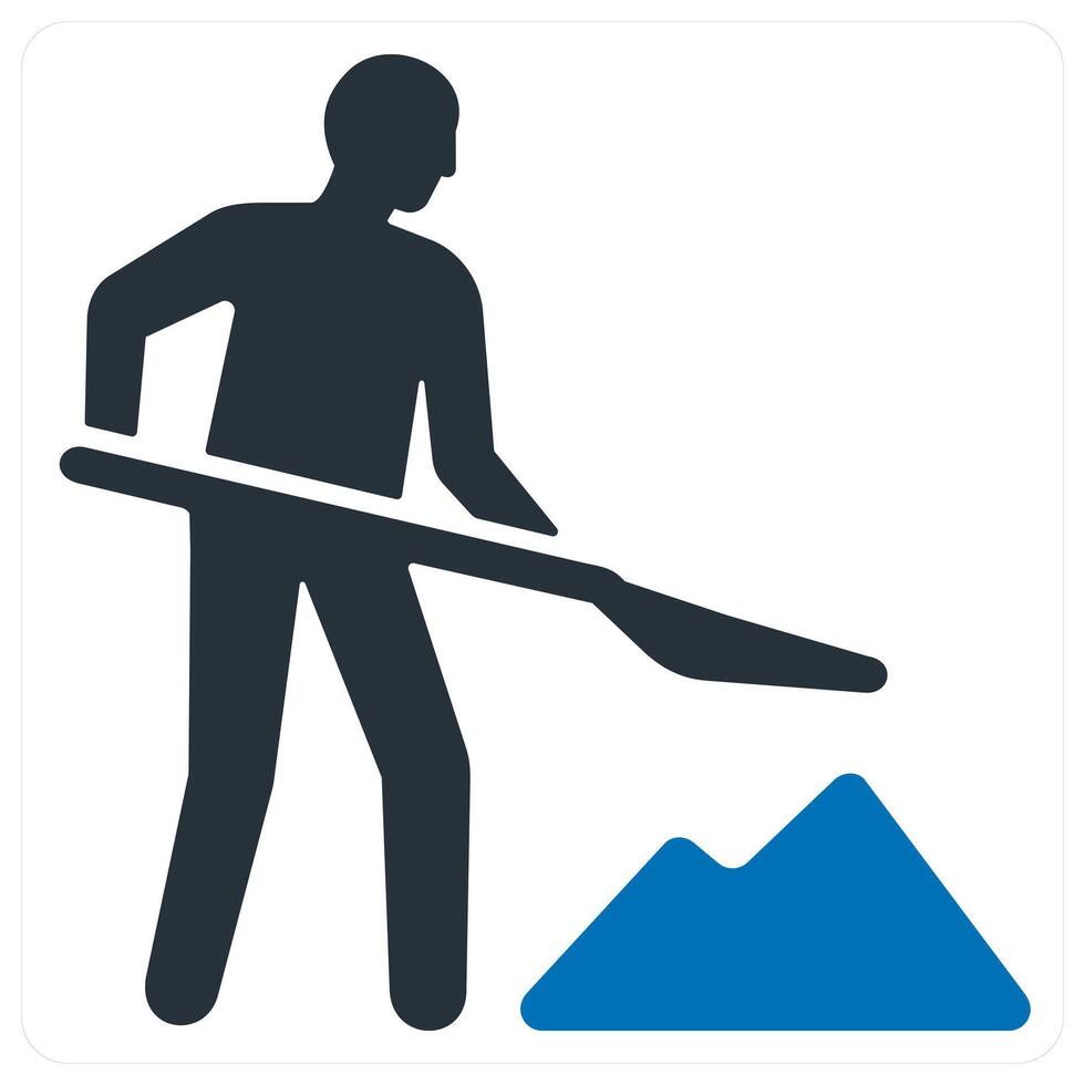 Under Maintenance concept in blue color vector