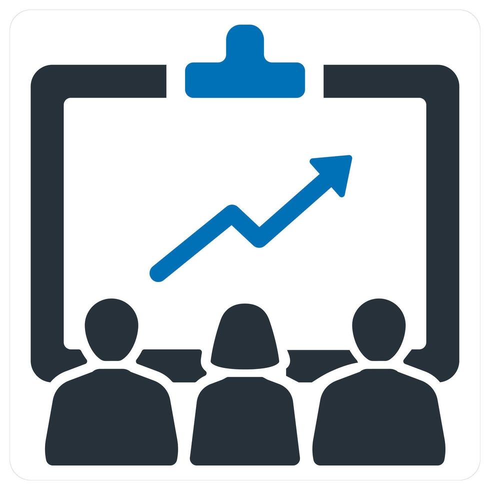 Growth and diagram in blue color vector