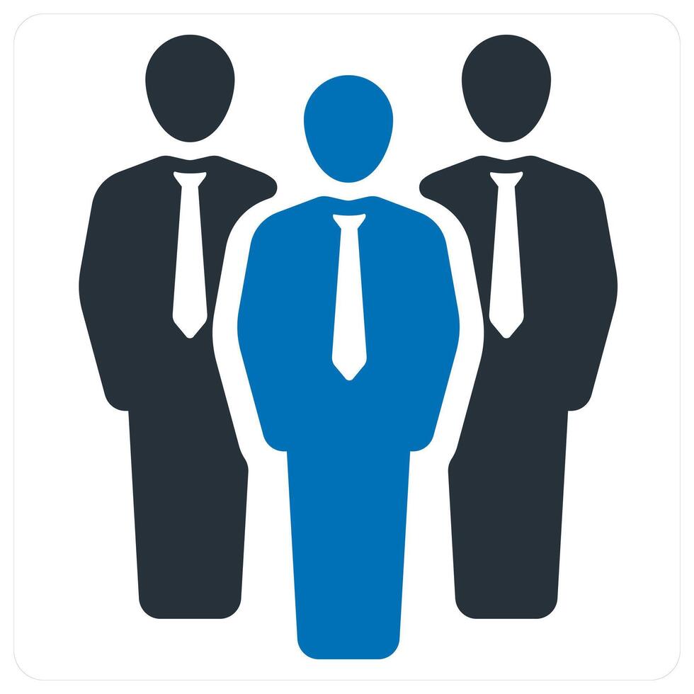 Group and team icon concept in blue color vector