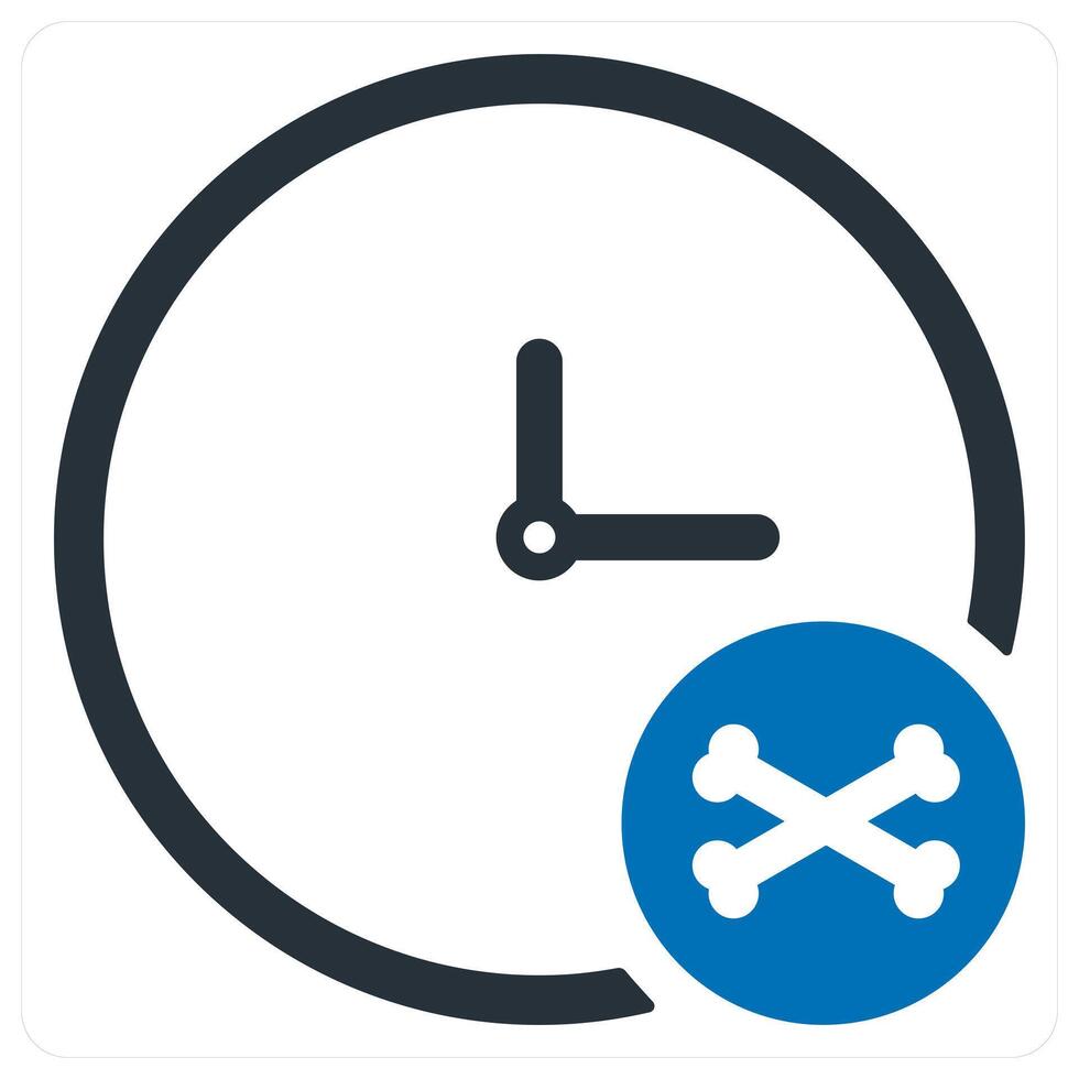 Deadline and calendar icon concept in blue color vector