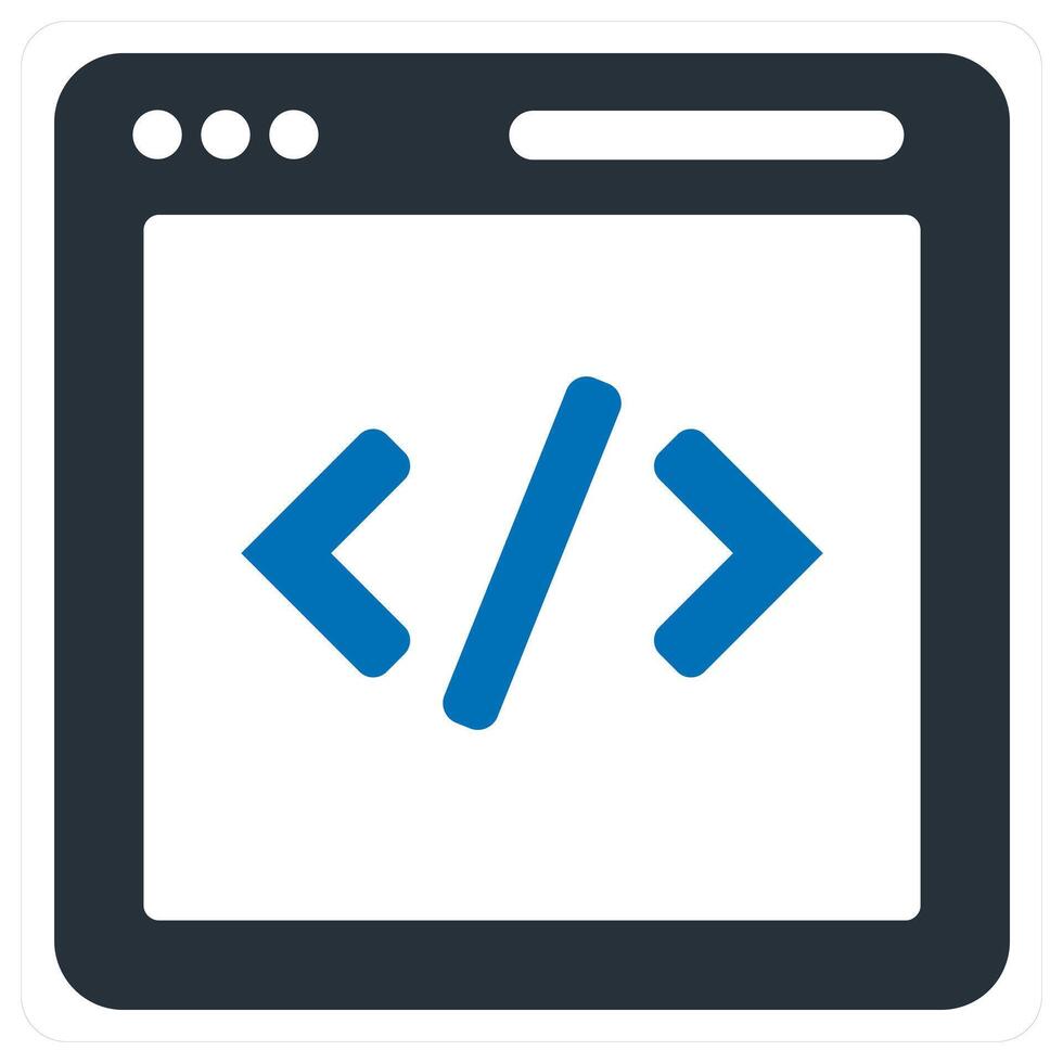 Programming and web coding concept in blue color vector