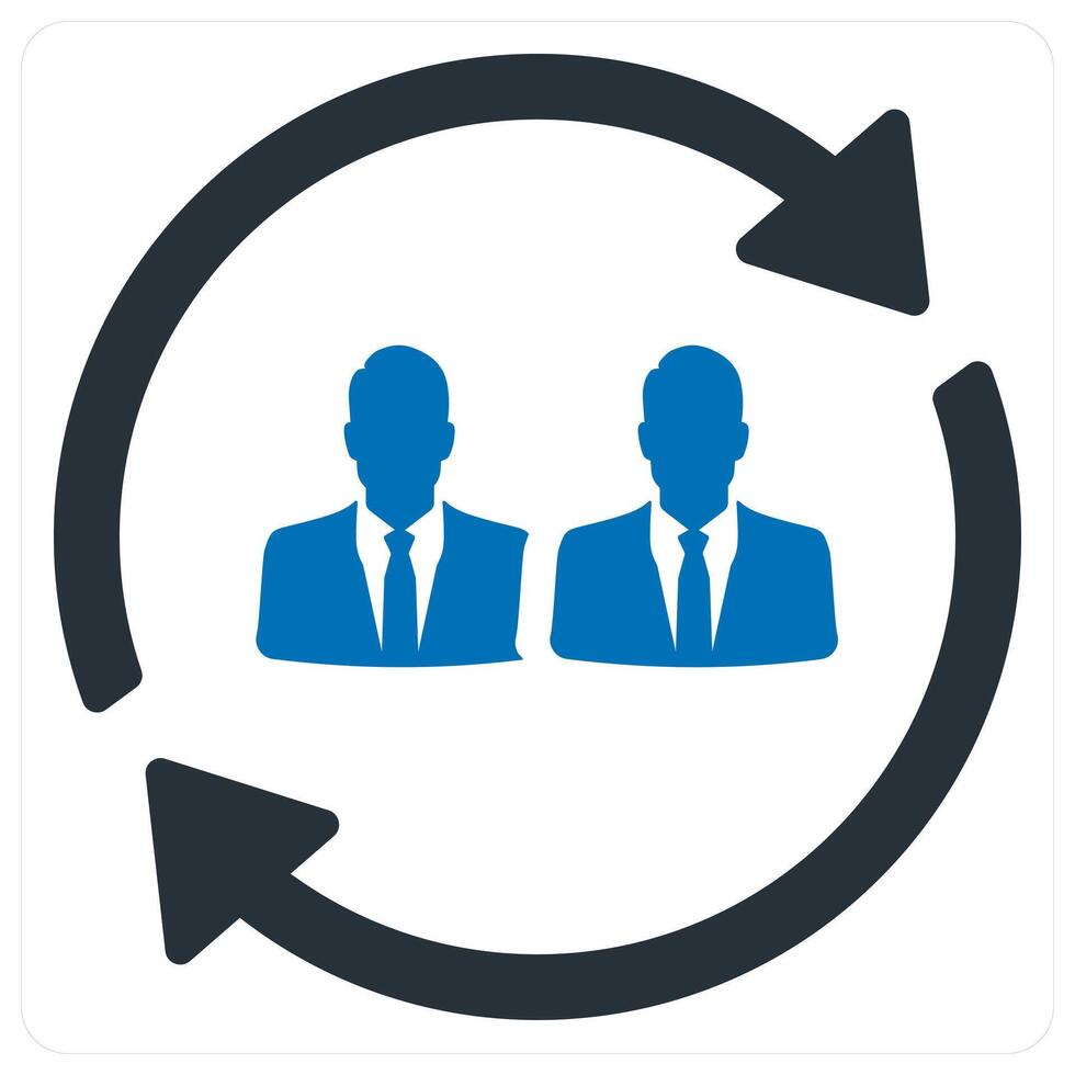 Discussion and idea icon concept in blue color vector
