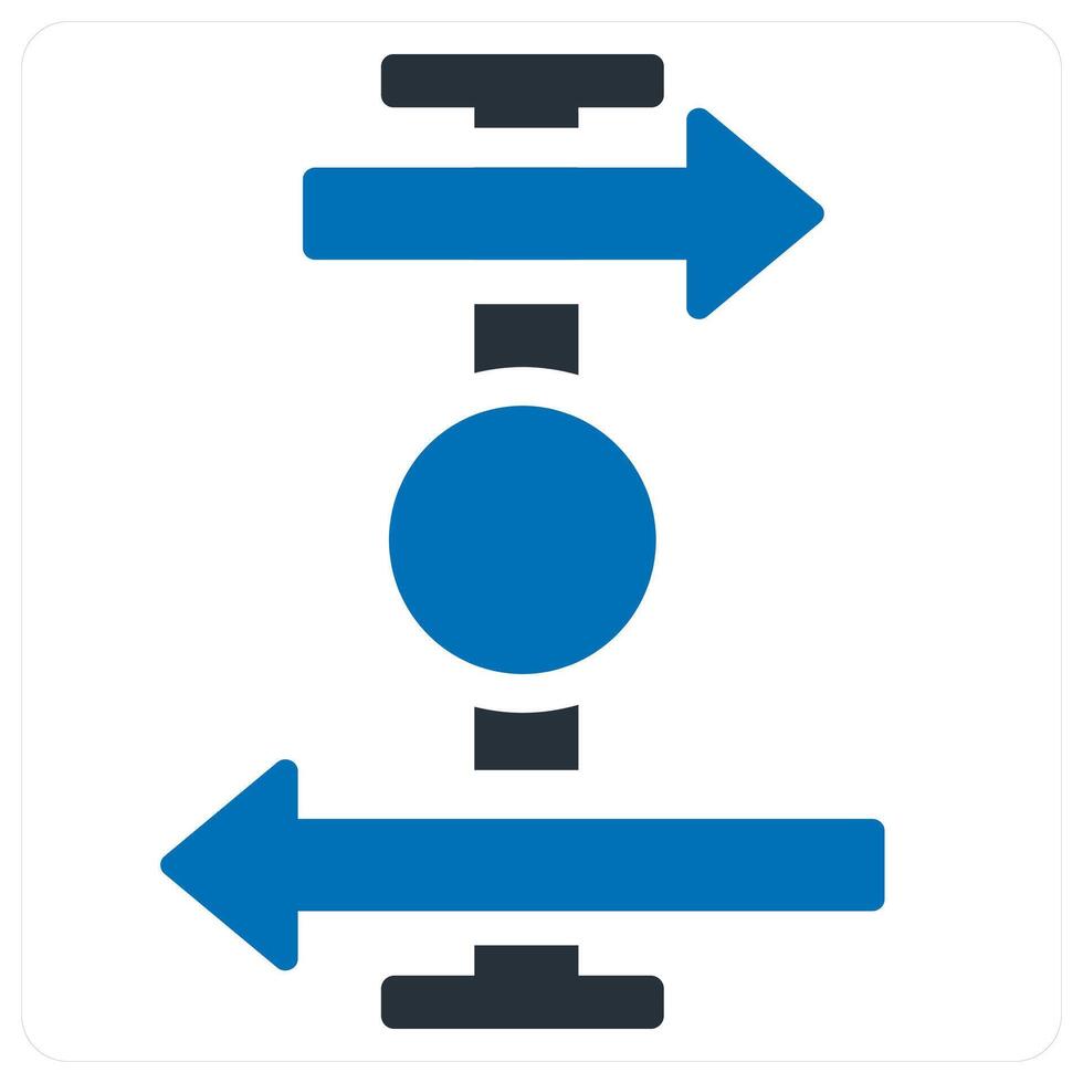 Sequence and series icon in blue color vector