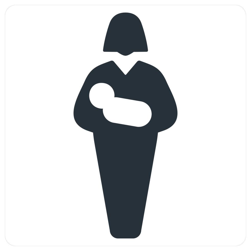postnatal icon concept in blue color vector