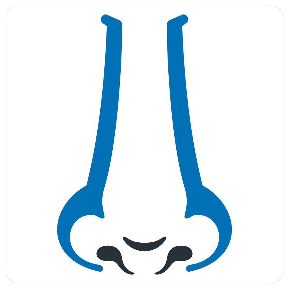 rhinology and anatomy concept in blue color vector