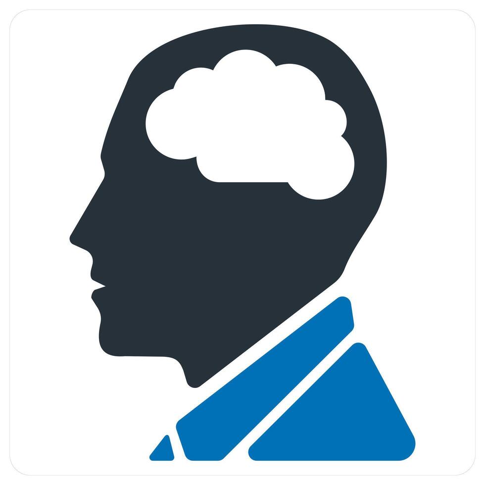 neurology and neuroscience icon concept in blue color vector