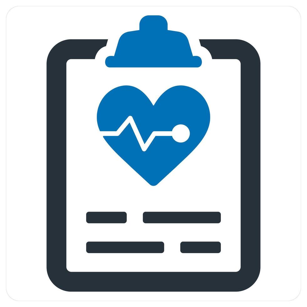 medical report and medical icon concept in blue color vector