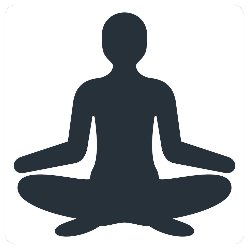 yoga and exercise icon concept in blue color vector