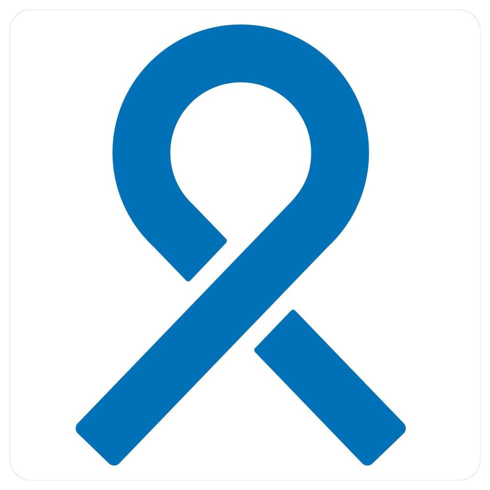 awarness ribbon and aids icon concept in blue color vector