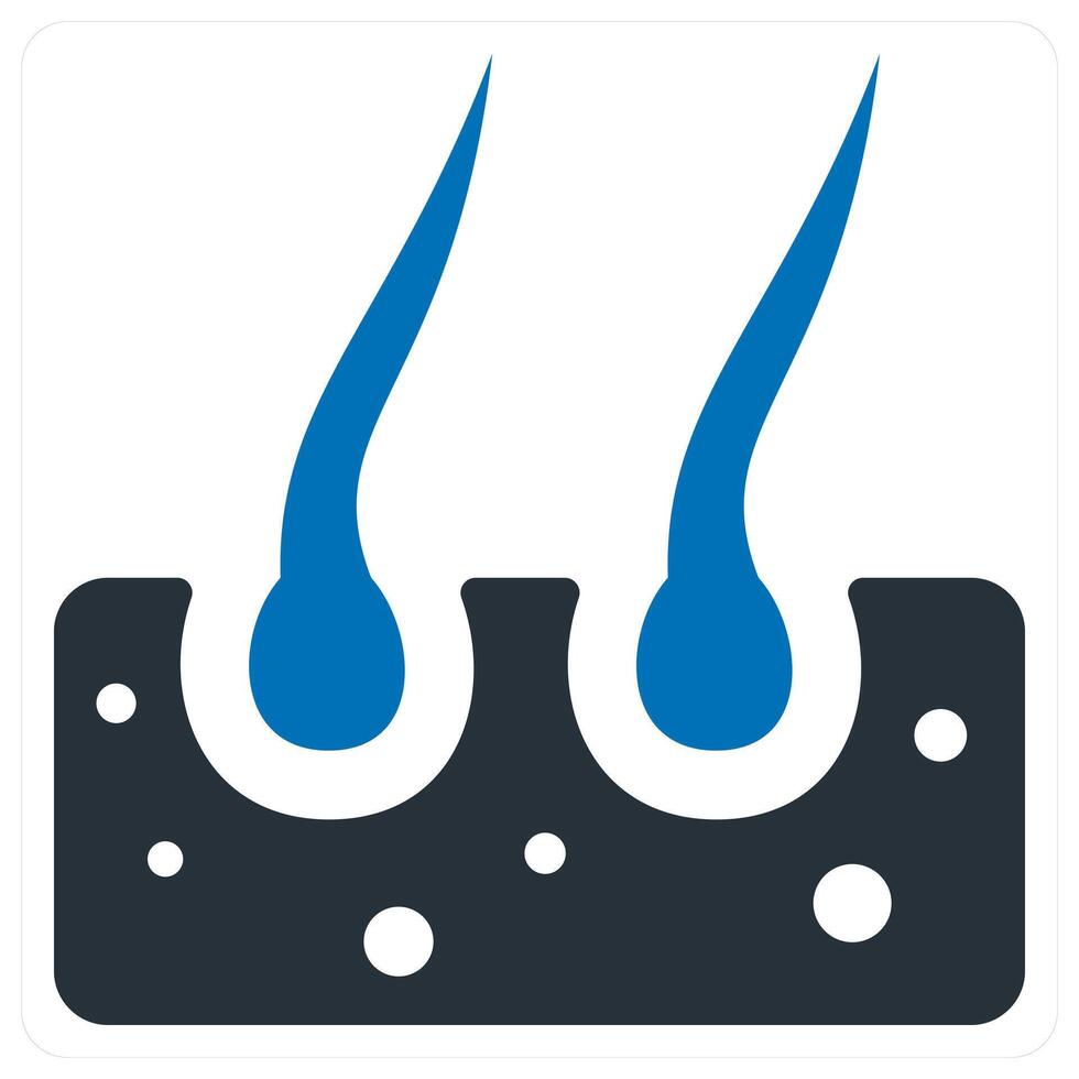 dermatology and allergy icon concept in blue color vector