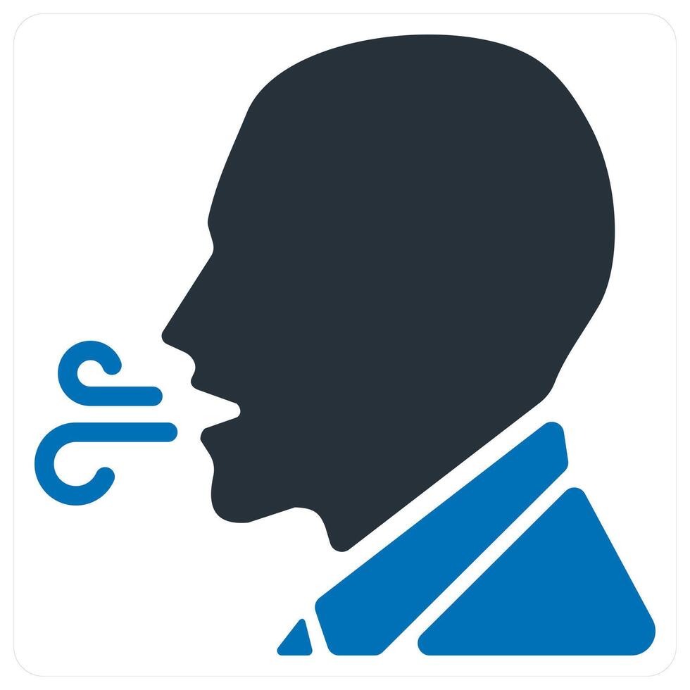 Extreme Fatigue and human icon concept in blue color vector