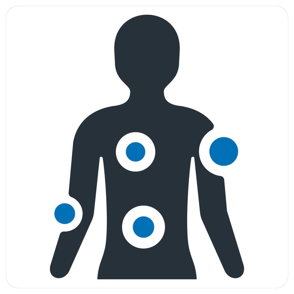 symptom checker icon concept in blue color vector