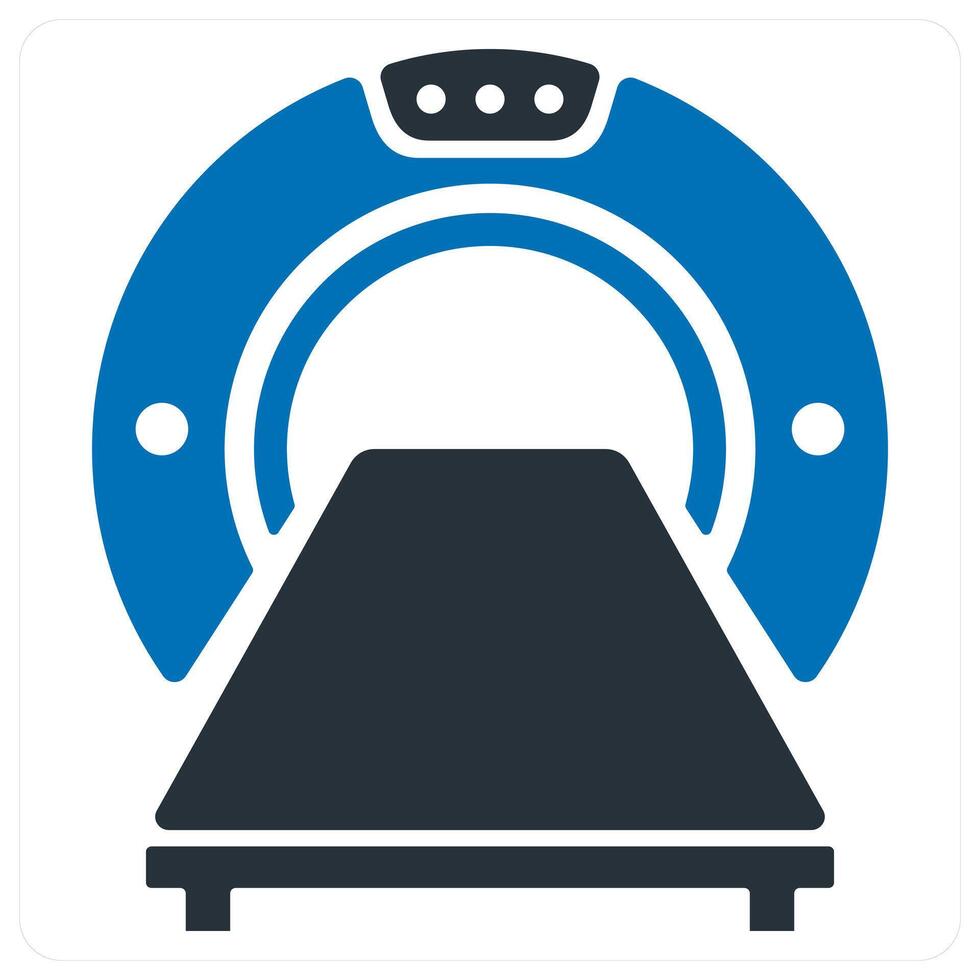 computer tomography and mri icon concept in blue color vector