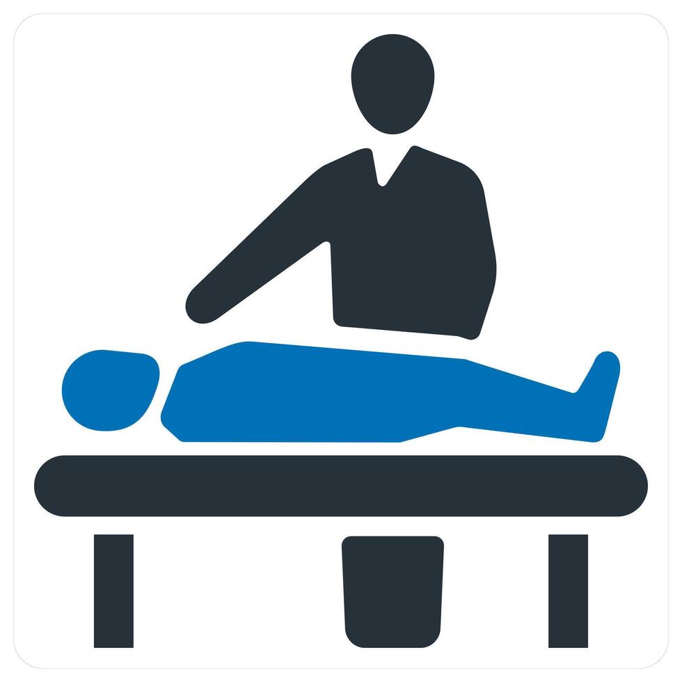 patient visitor and doctor icon concept in blue color vector