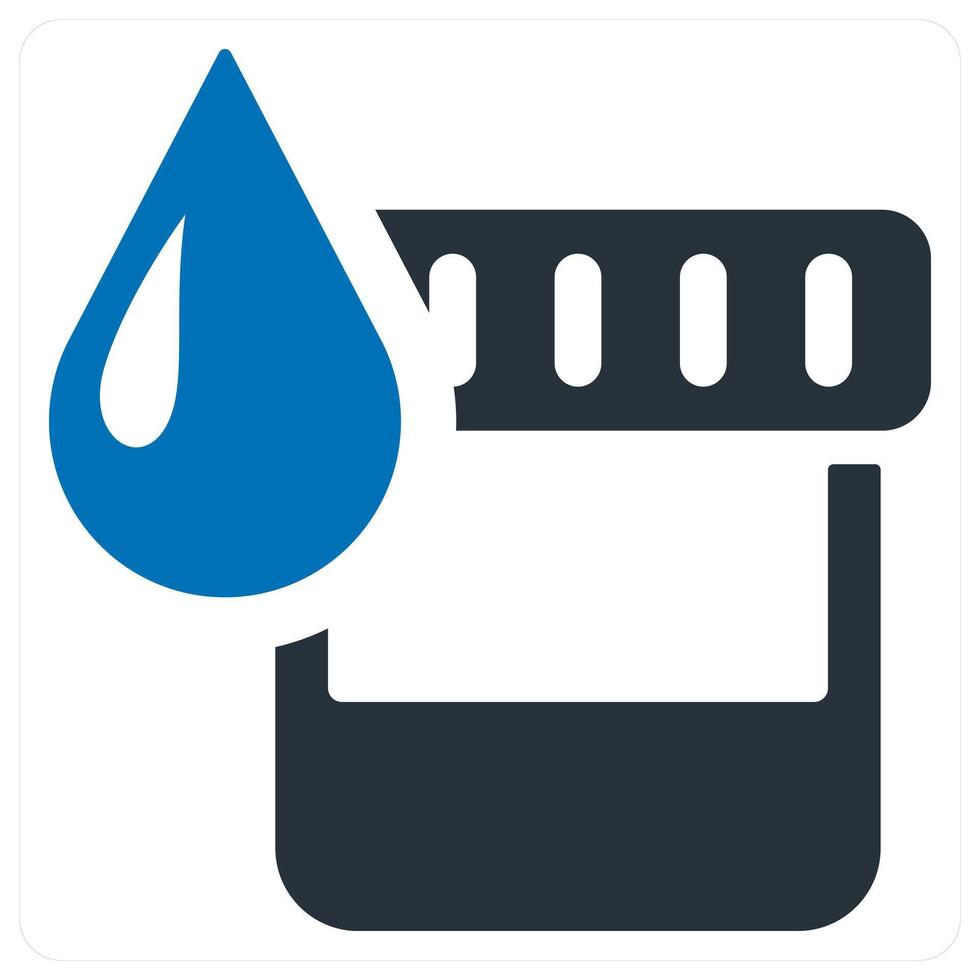 dark urine and urine icon concept in blue color vector