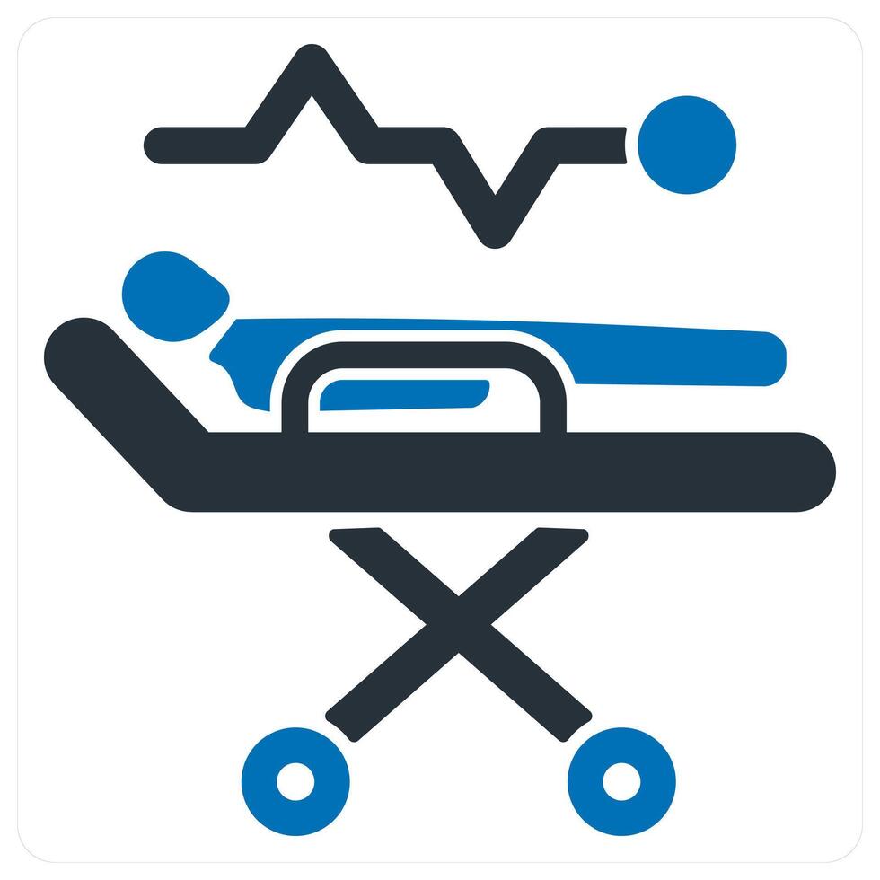 Medical Supervision and health care icon concept in blue color vector