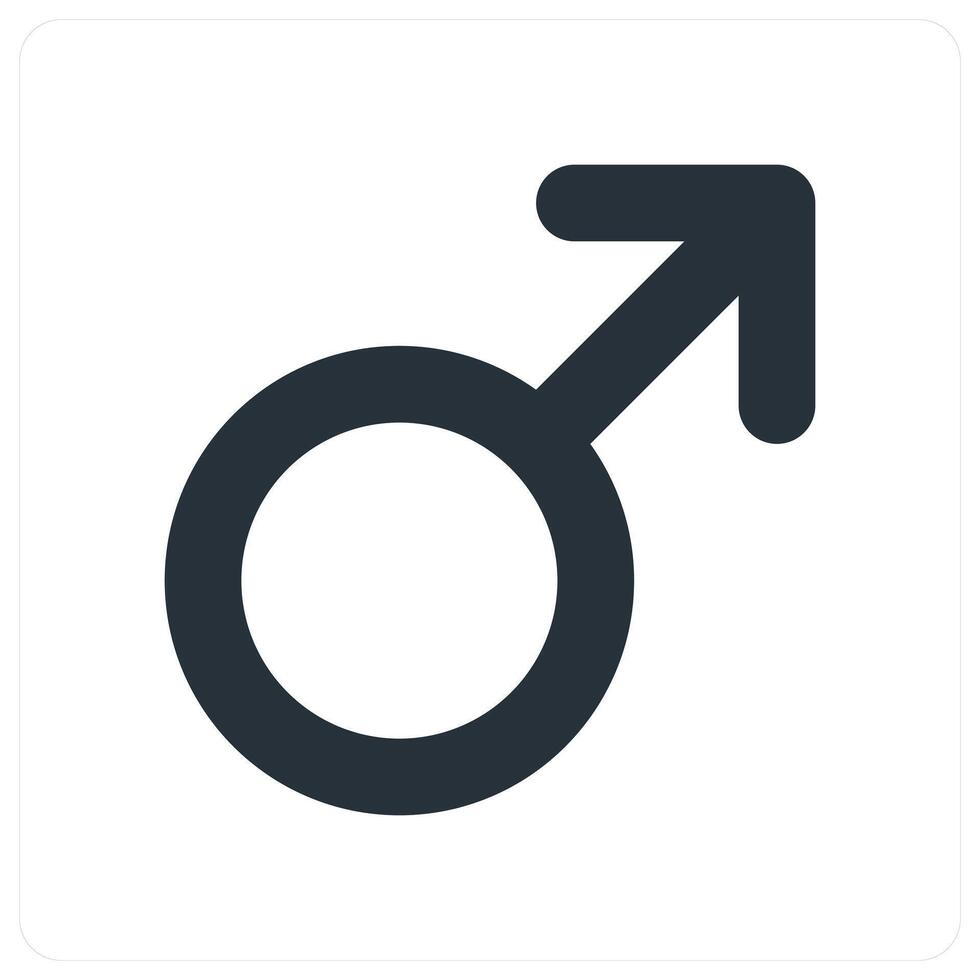 male symbol and sign icon concept in blue color vector
