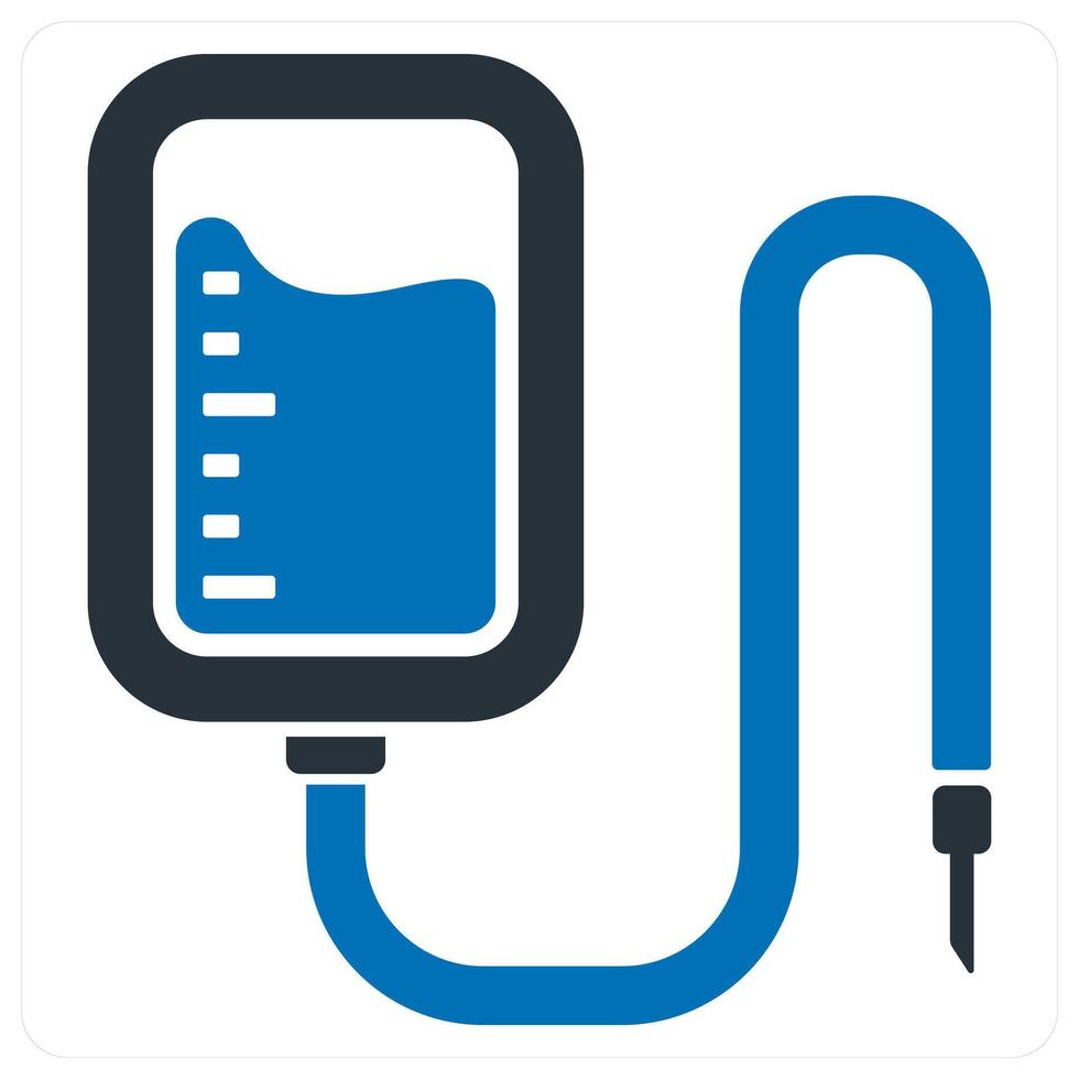 blood transfusion concept in blue color vector