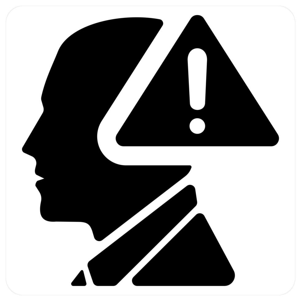 Danger icon concept in black color vector