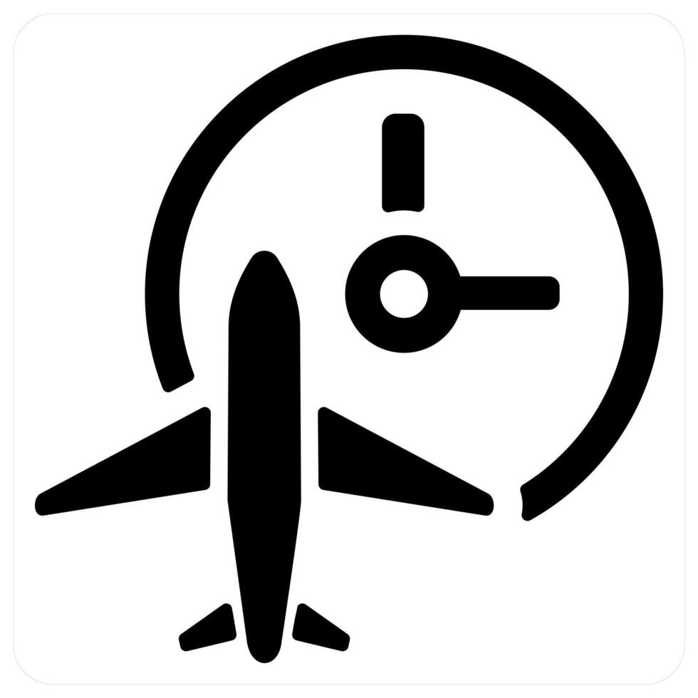 Flight Insurance icon concept in black color vector