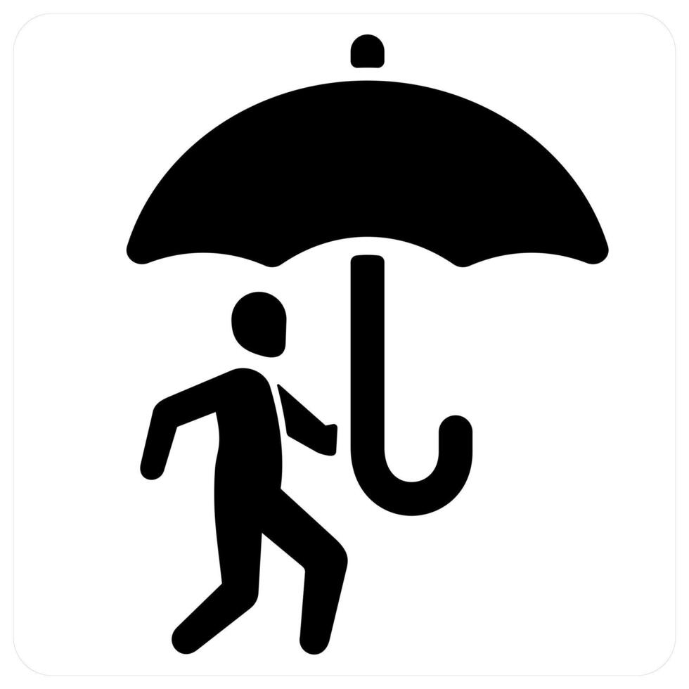 Insurance liability icon concept in black color vector