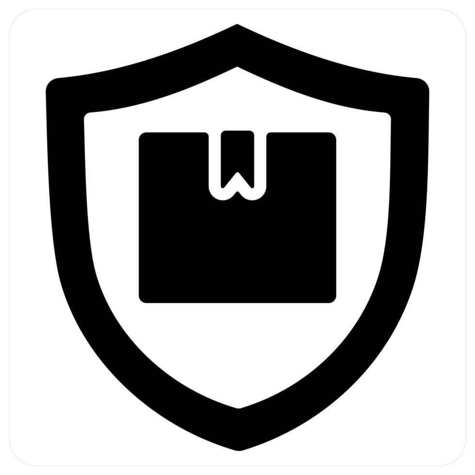 Shipping Insurance icon concept in black color vector