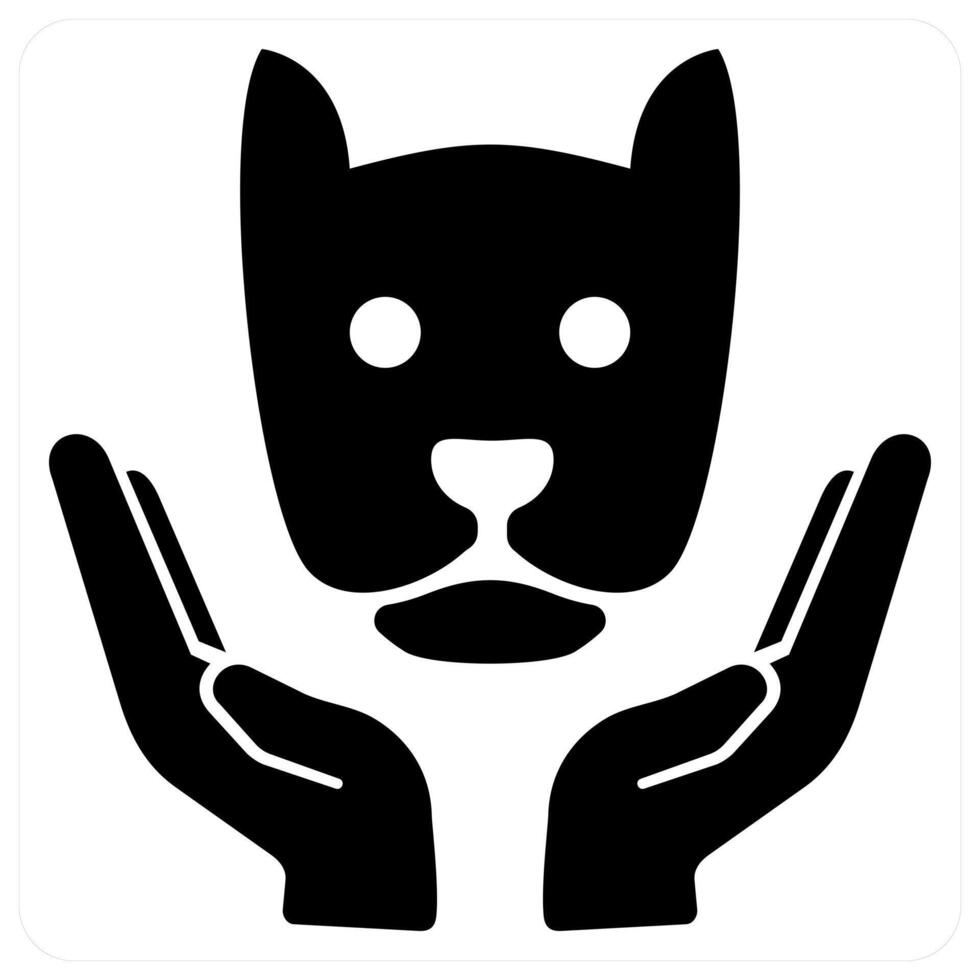 Animal Insurance icon concept in black color vector