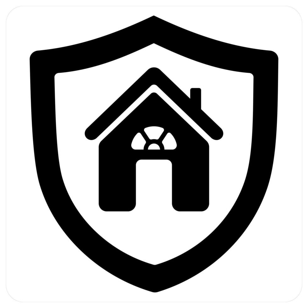 Property Insurance icon in black color vector